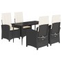 5-teiliges Gartenmöbel-Set mit schwarzen synthetischen Rattankissen von , Gartensets - Ref: Foro24-3212293, Preis: 546,74 €, ...