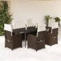 7-piece garden dining set with brown synthetic rattan cushions by , Garden sets - Ref: Foro24-3212337, Price: 976,82 €, Disco...