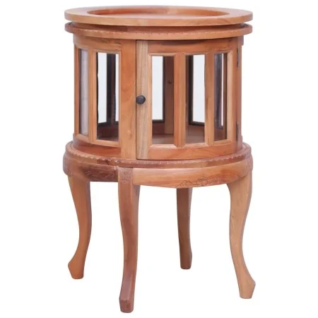 Solid natural mahogany wood display cabinet 50x50x76 cm by vidaXL, Side tables - Ref: Foro24-283844, Price: 226,90 €, Discoun...