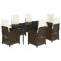 7-piece garden dining set with brown synthetic rattan cushions by , Garden sets - Ref: Foro24-3212337, Price: 1,00 €, Discoun...