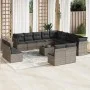 Set de sofás de jardín 14 pzas con cojines ratán sintético gris by , Garden sets - Ref: Foro24-3250339, Price: 840,09 €, Disc...