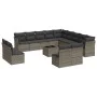 Set de sofás de jardín 14 pzas con cojines ratán sintético gris by , Garden sets - Ref: Foro24-3250339, Price: 840,09 €, Disc...