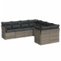 Set de sofás de jardín 8 pzas y cojines ratán sintético gris de , Conjuntos de jardín - Ref: Foro24-3250429, Precio: 475,93 €...