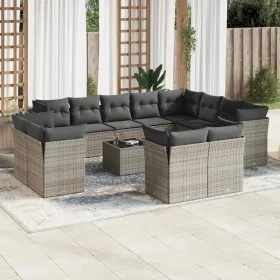 Gartensofa-Set mit Kissen, 13-teilig, graues synthetisches Rattan von , Gartensets - Ref: Foro24-3250379, Preis: 849,13 €, Ra...