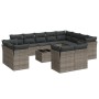 Garden sofa set with cushions 13 pieces gray synthetic rattan by , Garden sets - Ref: Foro24-3250379, Price: 834,02 €, Discou...
