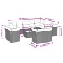 Garden sofa set with cushions 13 pieces gray synthetic rattan by , Garden sets - Ref: Foro24-3250379, Price: 834,02 €, Discou...