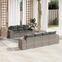 Set mit 8 Gartensofas und Kissen synthetisches Rattangrau von , Gartensets - Ref: Foro24-3257684, Preis: 521,17 €, Rabatt: %