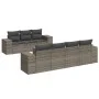 Garden sofa set 8 pieces and gray synthetic rattan cushions by , Garden sets - Ref: Foro24-3257684, Price: 539,15 €, Discount: %
