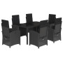 7-piece garden dining set and black synthetic rattan cushions by , Garden sets - Ref: Foro24-3212459, Price: 869,49 €, Discou...