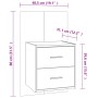 Glänzend weißer Wand-Nachttisch von vidaXL, Nachttische - Ref: Foro24-811001, Preis: 46,55 €, Rabatt: %