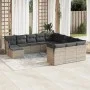 Garden sofa set 12 pieces with gray synthetic rattan cushions by , Garden sets - Ref: Foro24-3250469, Price: 753,27 €, Discou...
