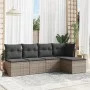 Garden sofa set with cushions 5 pieces gray synthetic rattan by , Garden sets - Ref: Foro24-3249359, Price: 283,13 €, Discoun...