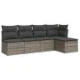 Garden sofa set with cushions 5 pieces gray synthetic rattan by , Garden sets - Ref: Foro24-3249359, Price: 283,13 €, Discoun...