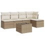 Juego de sofás jardín con cojines 6 pzas ratán sintético beige de , Conjuntos de jardín - Ref: Foro24-3249367, Precio: 359,14...