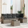 6-teiliges Gartenmöbel-Set und graue synthetische Rattankissen von , Gartensets - Ref: Foro24-3249409, Preis: 347,02 €, Rabat...