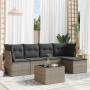 6-teiliges Gartenmöbel-Set und graue synthetische Rattankissen von , Gartensets - Ref: Foro24-3249409, Preis: 369,78 €, Rabat...