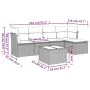 6-teiliges Gartenmöbel-Set und graue synthetische Rattankissen von , Gartensets - Ref: Foro24-3249409, Preis: 347,02 €, Rabat...