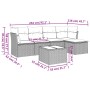 6-teiliges Gartenmöbel-Set und graue synthetische Rattankissen von , Gartensets - Ref: Foro24-3249409, Preis: 369,78 €, Rabat...