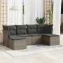 6-teiliges Gartenmöbel-Set und graue synthetische Rattankissen von , Gartensets - Ref: Foro24-3249849, Preis: 348,18 €, Rabat...