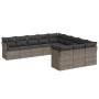 11-piece garden sofa set and gray synthetic rattan cushions by , Garden sets - Ref: Foro24-3250249, Price: 649,17 €, Discount: %