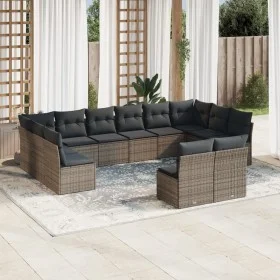 Garden sofa set 12 pieces with gray synthetic rattan cushions by , Garden sets - Ref: Foro24-3250209, Price: 682,59 €, Discou...