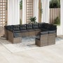 Garden sofa set 12 pieces with gray synthetic rattan cushions by , Garden sets - Ref: Foro24-3250209, Price: 659,50 €, Discou...