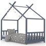 Children's bed frame solid gray pine wood 80x160 cm by vidaXL, Cribs and beds for children - Ref: Foro24-283371, Price: 177,5...