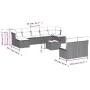10-piece garden sofa set with gray synthetic rattan cushions by , Garden sets - Ref: Foro24-3250119, Price: 555,06 €, Discoun...