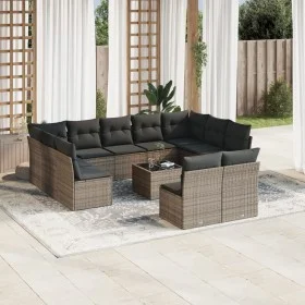 12-piece garden sofa set with gray synthetic rattan cushions by , Garden sets - Ref: Foro24-3250199, Price: 663,67 €, Discoun...
