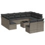 12-teiliges Gartensofa-Set mit grauen synthetischen Rattankissen von , Gartensets - Ref: Foro24-3250199, Preis: 641,86 €, Rab...