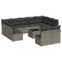 12-teiliges Gartensofa-Set mit grauen synthetischen Rattankissen von , Gartensets - Ref: Foro24-3250199, Preis: 663,67 €, Rab...