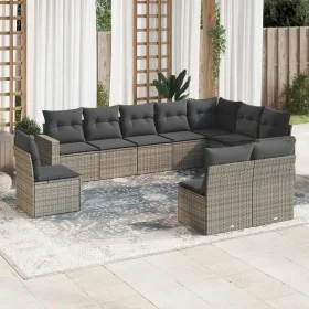10-piece garden sofa set with gray synthetic rattan cushions by , Modular outdoor sofas - Ref: Foro24-3251447, Price: 601,29 ...