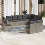10-piece garden sofa set with gray synthetic rattan cushions by , Modular outdoor sofas - Ref: Foro24-3251447, Price: 599,76 ...