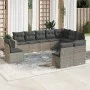 10-piece garden sofa set with gray synthetic rattan cushions by , Modular outdoor sofas - Ref: Foro24-3251447, Price: 601,29 ...