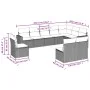 10-piece garden sofa set with gray synthetic rattan cushions by , Modular outdoor sofas - Ref: Foro24-3251447, Price: 601,29 ...