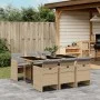 7-piece garden dining set with beige synthetic rattan cushions by , Garden sets - Ref: Foro24-3210552, Price: 669,87 €, Disco...
