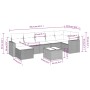 8-teiliges Gartensofa-Set und graue synthetische Rattankissen von , Modulare Sofas für den Außenbereich - Ref: Foro24-3251627...
