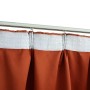 Cortinas opacas con ganchos 2 piezas color óxido 140x175 cm