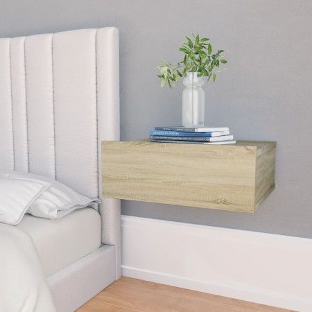 Mesita noche flotantes contrachapada color roble 40x30x15 cm de vidaXL, Mesitas de noche - Ref: Foro24-800312, Precio: 26,93 ...