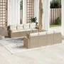 9-piece garden sofa set with beige synthetic rattan cushions by , Modular outdoor sofas - Ref: Foro24-3251085, Price: 638,42 ...