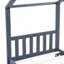 Kinderbettgestell aus massivem, grauem Kiefernholz, 80 x 160 cm von vidaXL, Kinderbetten und Betten für Kinder - Ref: Foro24-...