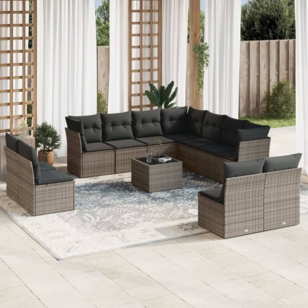 12-piece garden sofa set with gray synthetic rattan cushions by , Garden sets - Ref: Foro24-3249669, Price: 713,91 €, Discoun...
