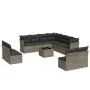 12-teiliges Gartensofa-Set mit grauen synthetischen Rattankissen von , Gartensets - Ref: Foro24-3249669, Preis: 738,49 €, Rab...