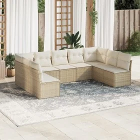 9-piece garden sofa set with beige synthetic rattan cushions by , Garden sets - Ref: Foro24-3249907, Price: 574,80 €, Discoun...