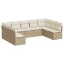 Set mit 9 Gartensofas mit beigen Kissen aus synthetischem Rattan von , Gartensets - Ref: Foro24-3249907, Preis: 574,80 €, Rab...