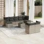 Garden sofa set 10 pieces with gray synthetic rattan cushions by , Garden sets - Ref: Foro24-3250159, Price: 578,48 €, Discou...