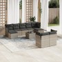 Set de sofás de jardín 10 pzas con cojines ratán sintético gris de , Conjuntos de jardín - Ref: Foro24-3250159, Precio: 576,8...