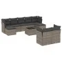 Garden sofa set 10 pieces with gray synthetic rattan cushions by , Garden sets - Ref: Foro24-3250159, Price: 578,48 €, Discou...