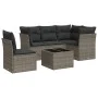 Set mit 6 Gartenmöbeln und Kissen synthetisches Rattangrau von , Gartensets - Ref: Foro24-3249489, Preis: 364,32 €, Rabatt: %