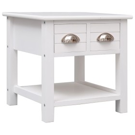 Mesa auxiliar madera de Paulownia blanco 40x40x40 cm de vidaXL, Mesas auxiliares - Ref: Foro24-284068, Precio: 41,06 €, Descu...